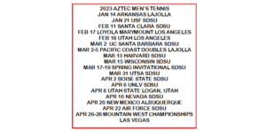 2023 SDSU Men's Team Schedule