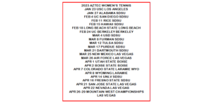 2023 SDSU Women's Team Schedule