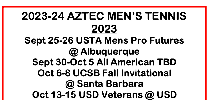 2023-24 men's schedule