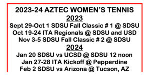 2023-24 women's schedule