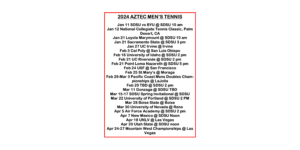 2024 Aztec Men's Tennis Schedule