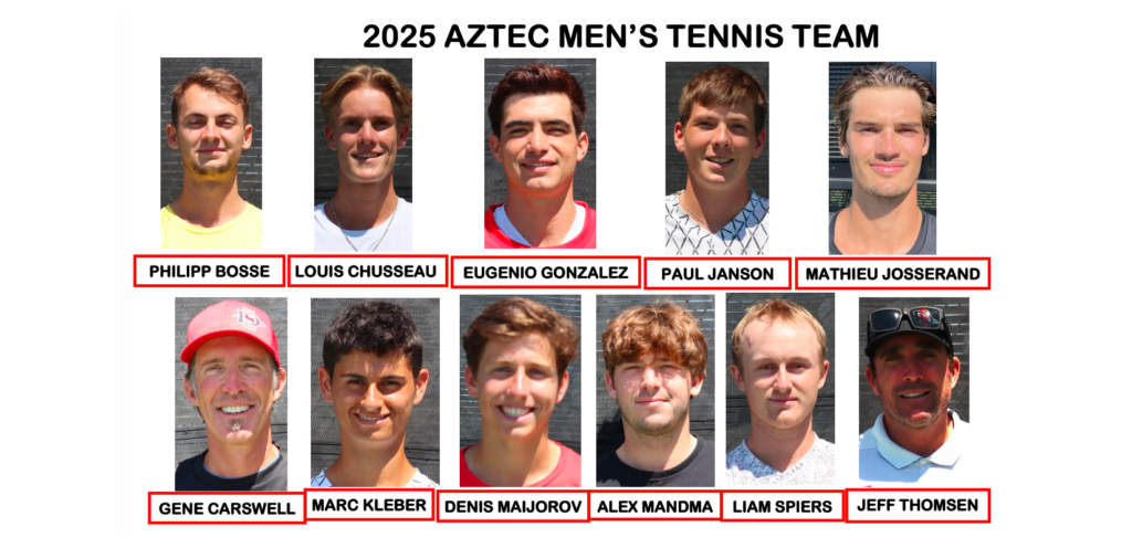 2025 Aztec Men's Tennis Team