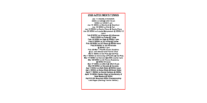 SDSU 2026 Men's Tennis Schedule